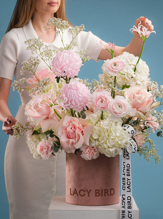 Коробка с цветами «Бархатное утро»