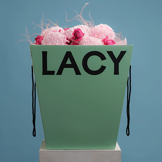 Дуобукет с хризантемой и кустовой розой