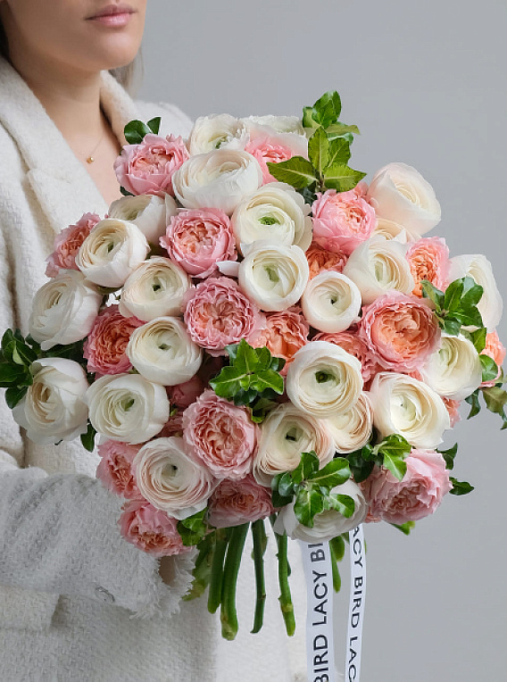 Дуобукет «Персиковое безе»