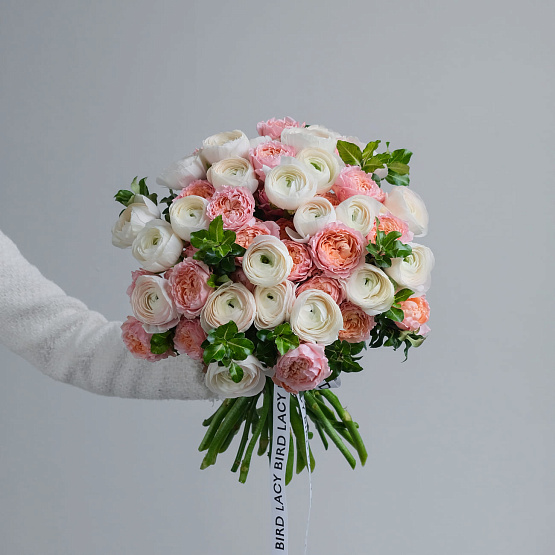 Дуобукет «Персиковое безе»