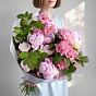 Peonies “Sarah Bernhardt” and Eustoma Duo Bouquet