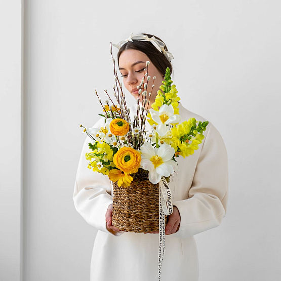 Корзина «Солнце в лепестках»