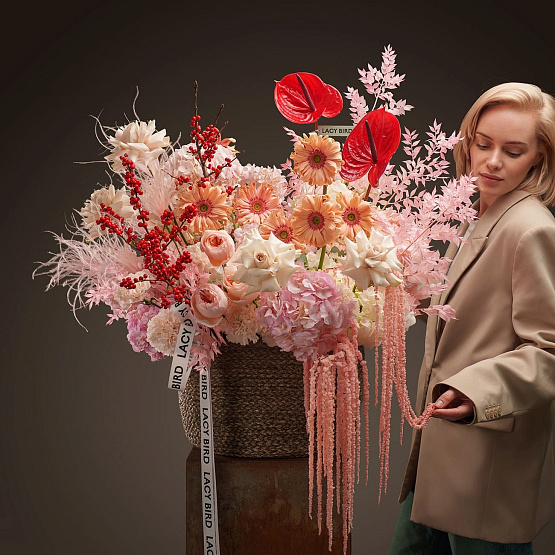 Корзина с цветами «Осенний рассвет»