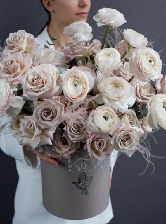 Коробка с цветами «Нежные сны»