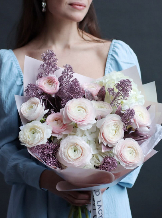 Дуобукет «Розовый лед»