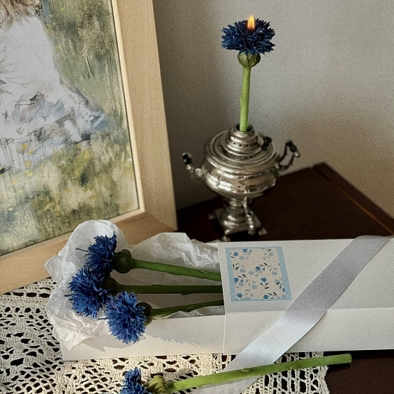 Свеча «Полевые васильки»