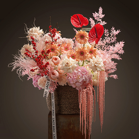 Корзина с цветами «Осенний рассвет»