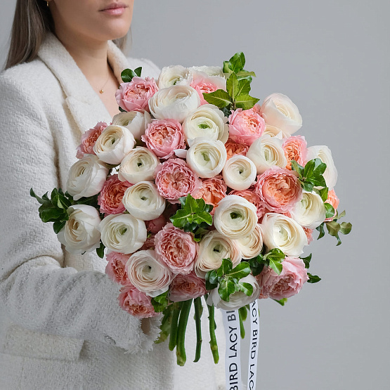 Дуобукет «Персиковое безе»