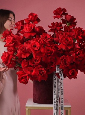 Коробка с цветами «101 красная Роза»