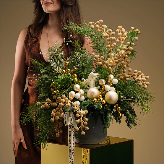 Композиция со свечой и звездой «Жемчужное сияние» M