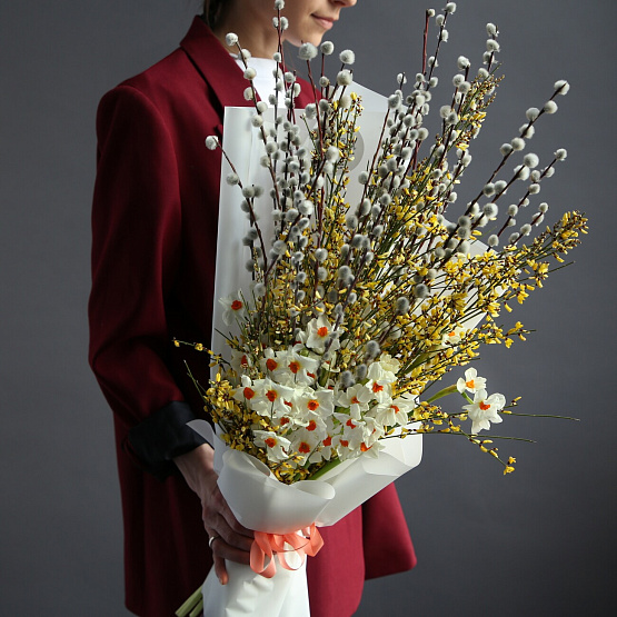 Триобукет «Лимонный марципан»