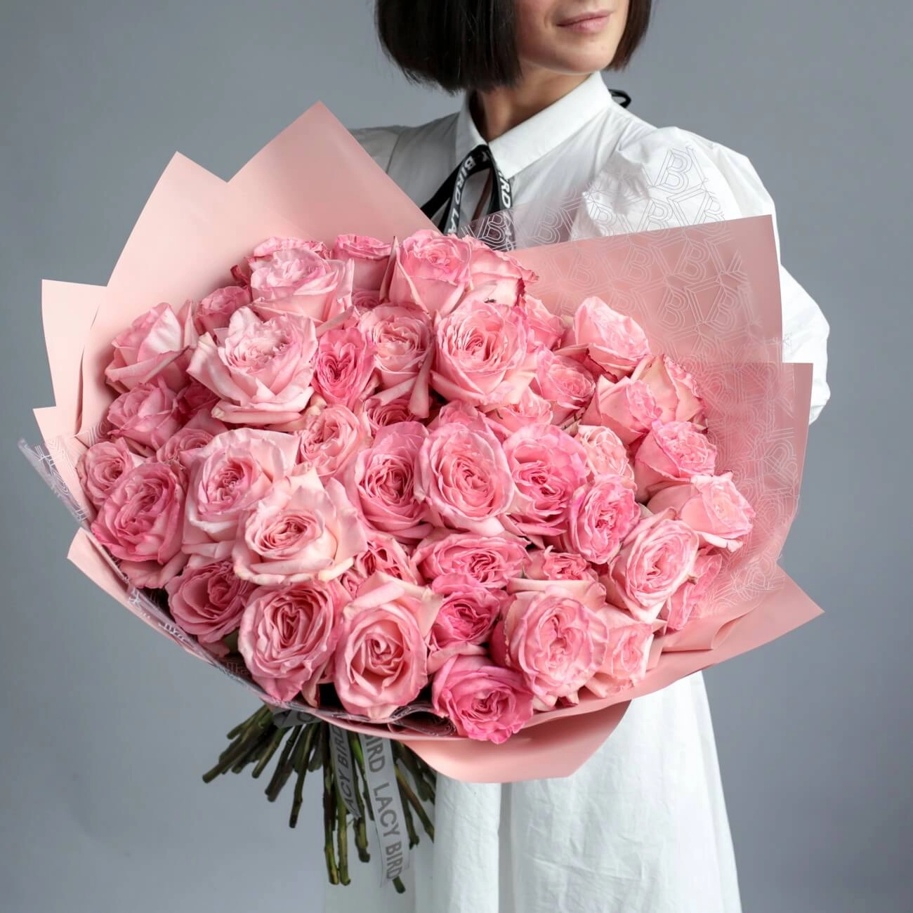 Монобукет из пионовидных роз