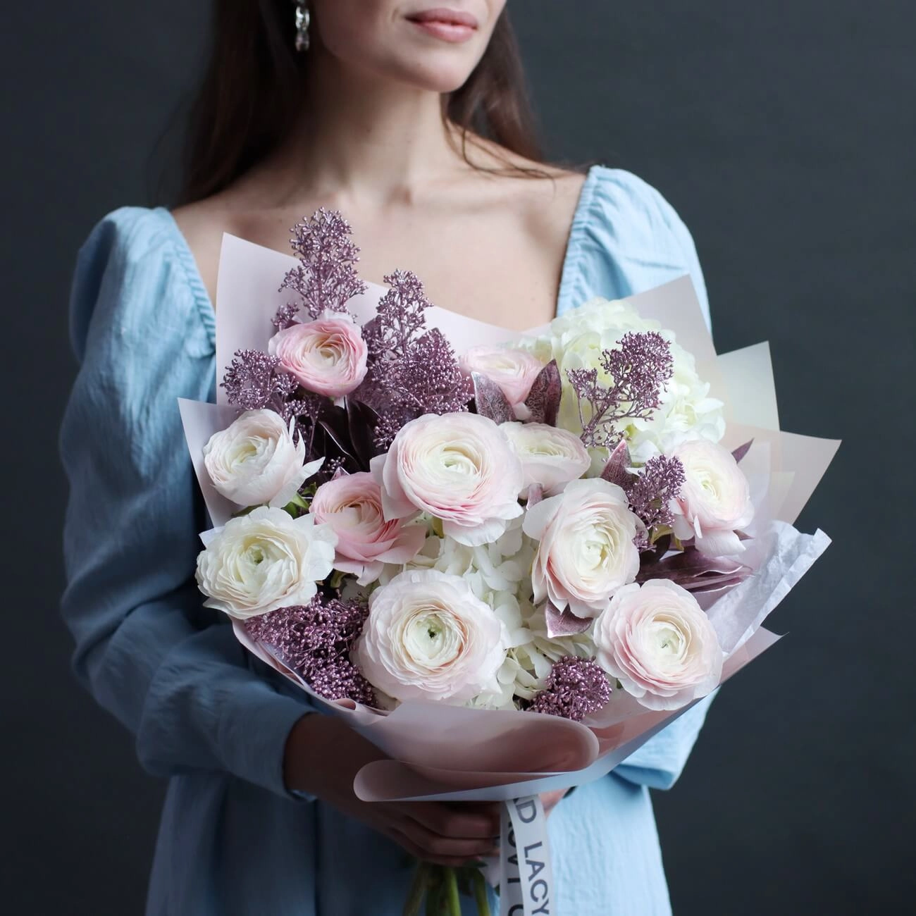 Дуобукет «Розовый лед»