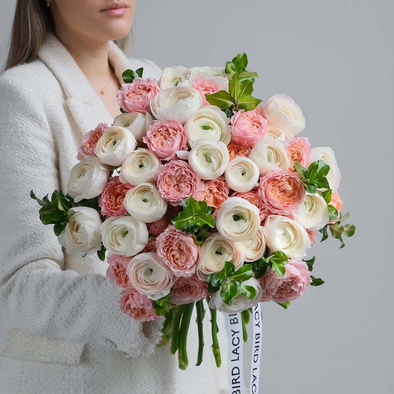 Дуобукет «Персиковое безе»