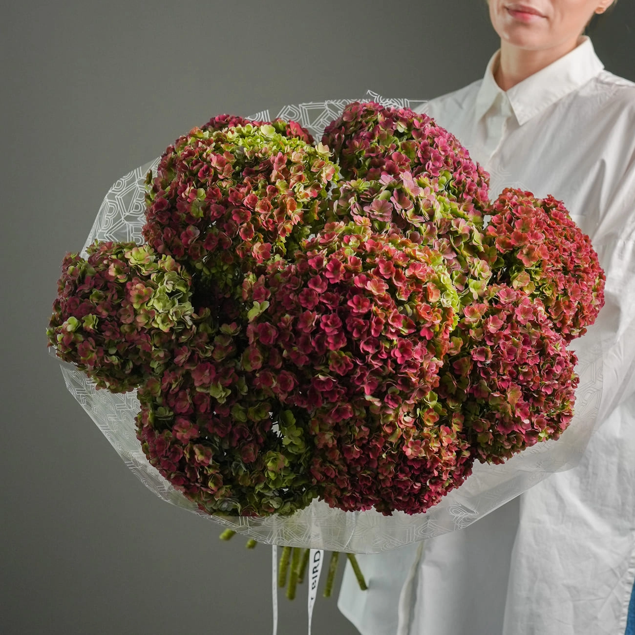 Монобукет из гортензии